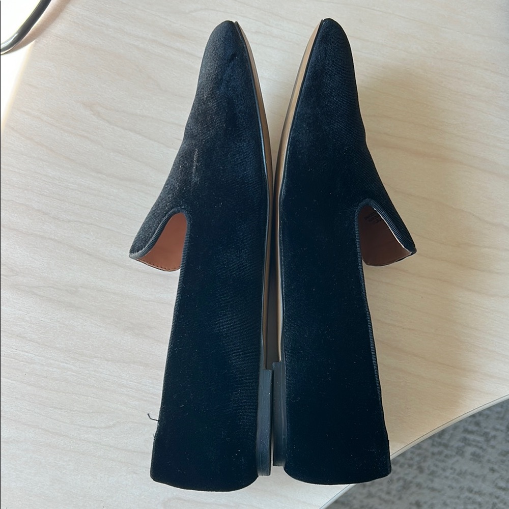 J. Crew Black Suede Loafers Timeless Flats - Picture 3 of 4